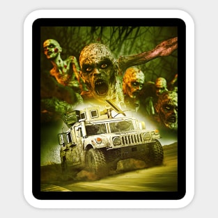 Escape the zombie horde - The Grave Diggers Sticker